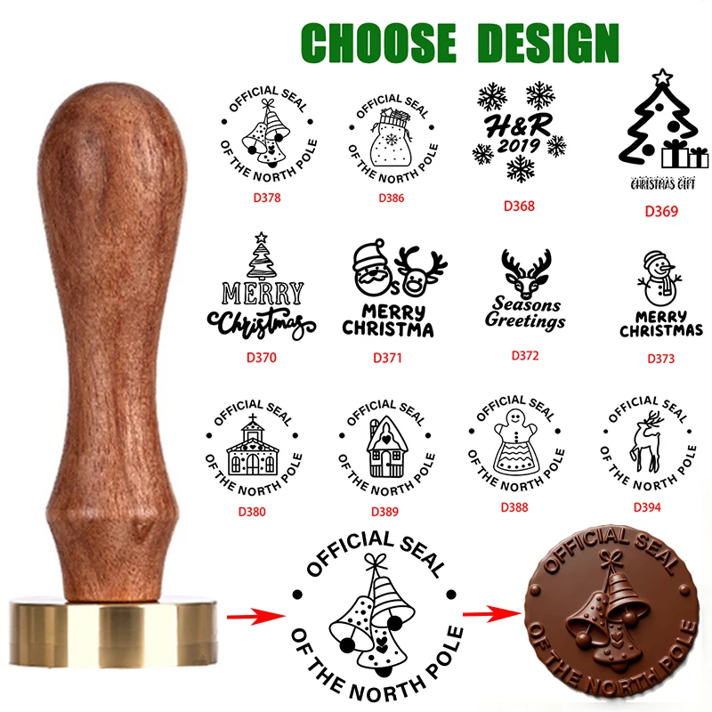 

Custom Chocolate Stamp Personalized Christmas Cookie Mold Food Branding Stamps with Your Own Design Graphics Text Wax Seal Stamp