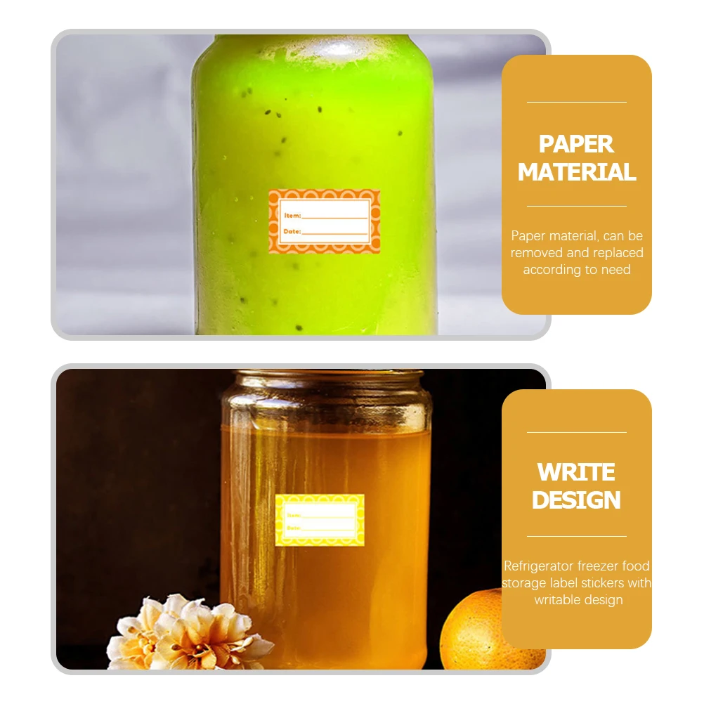 

360pcs Refrigerator Labels Freezer Food Labels Sticker Kitchen Classification Waterproof Peel Paste Replaceable Storage Date
