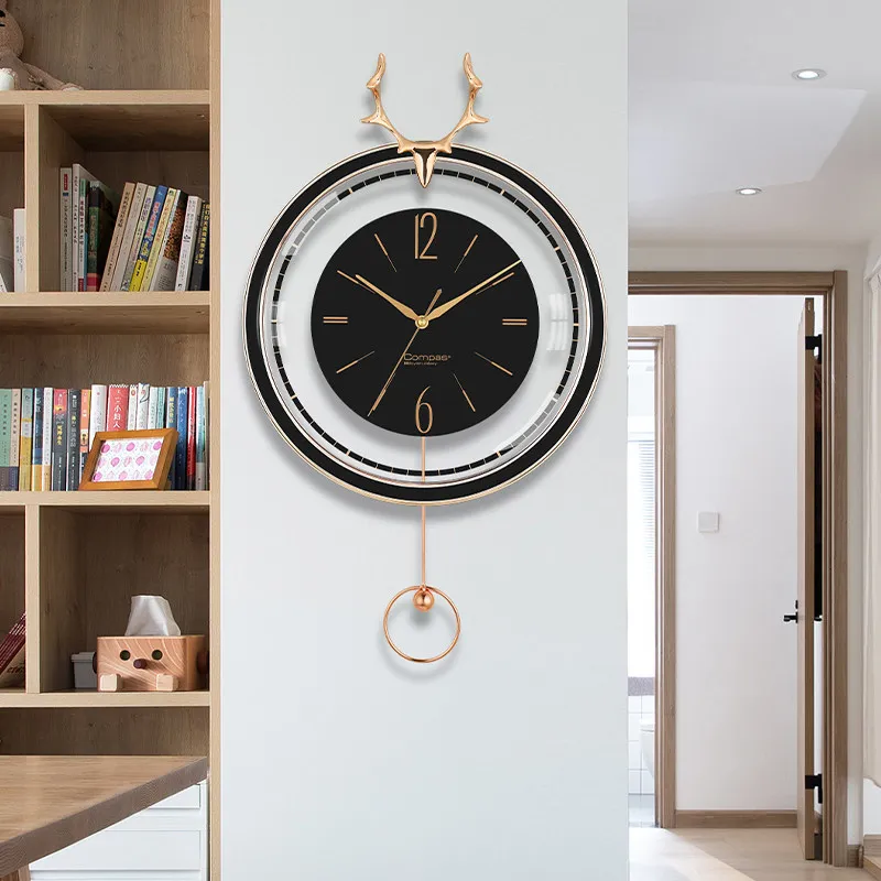 

Creativity Deer Head Digital Wall Clock 15 Inch Restaurant Clock Wall Decoration Fashion Aesthetics Wall Watch Home Decoration
