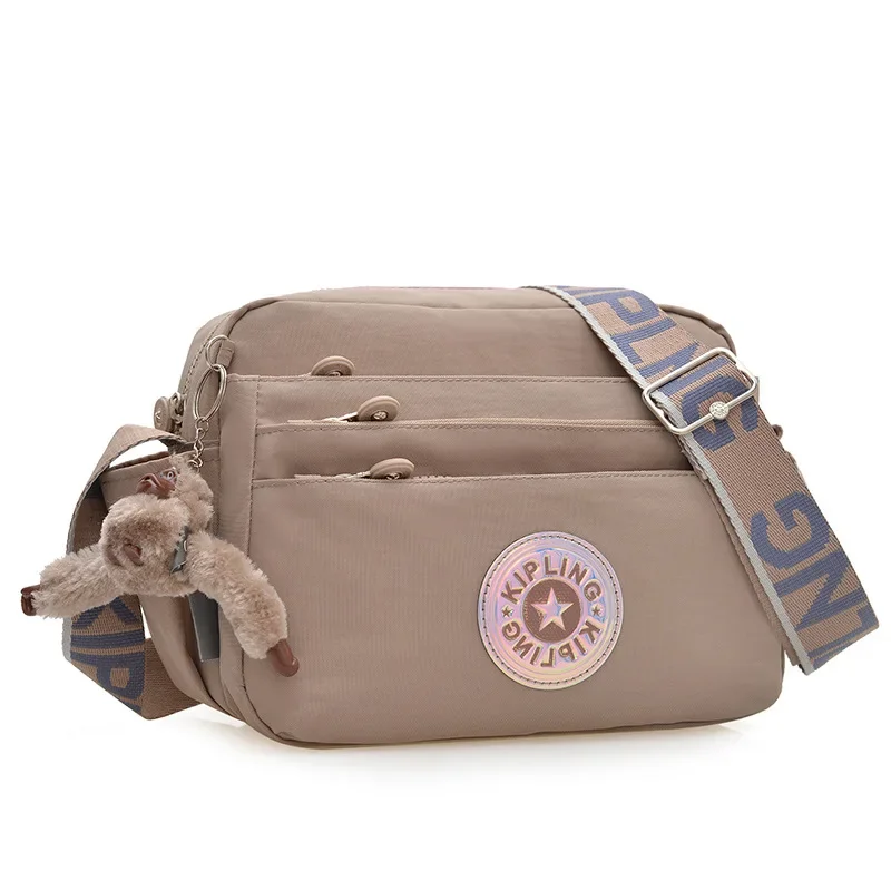 Trendy Women's Lightweight Crossbody Backpack - Spring-Summer, Multi-Zipper, Large-Capacity, Waterproof Shoulder Bag