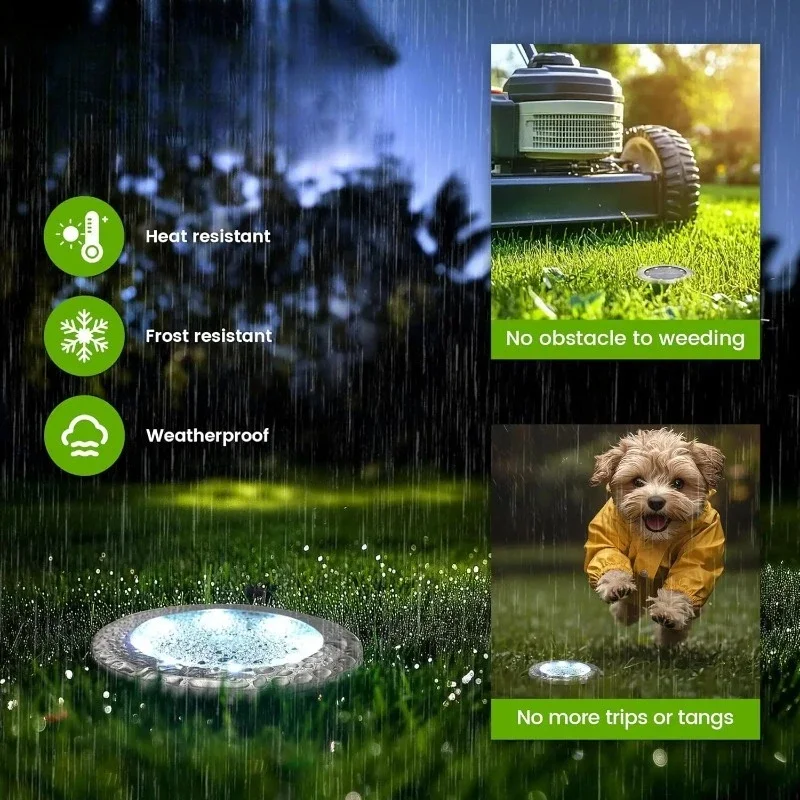 Mini Solar Ground Light Waterproof Outdoor Path Light Garden Driveway Path