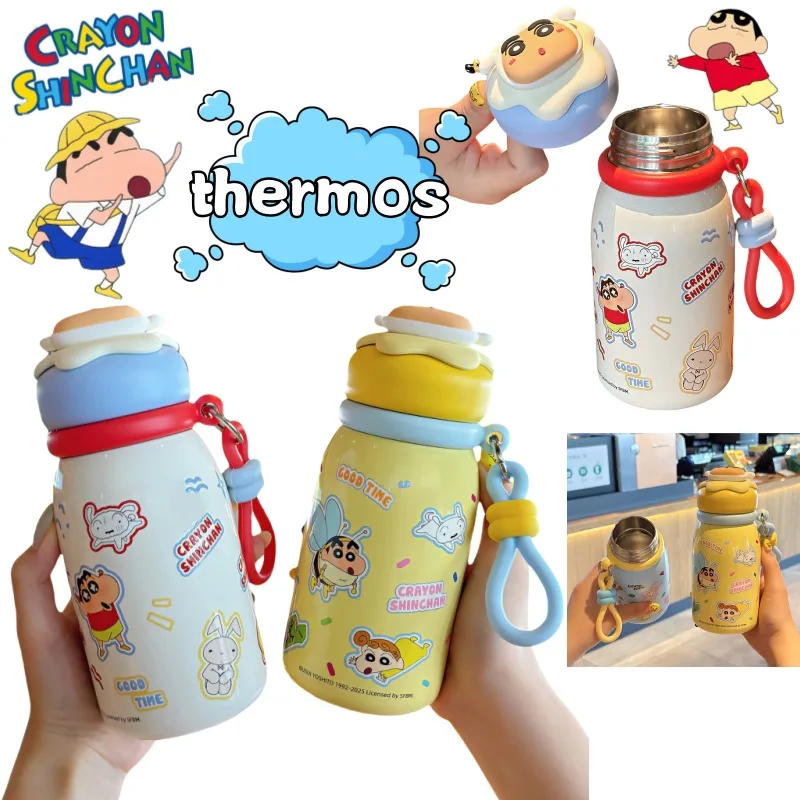 

Карандаш Шин-тян Нухара Широ аниме периферийные устройства креативный мультфильм из нержавеющей стали портативный термос большой емкости чашка праздничный подарок