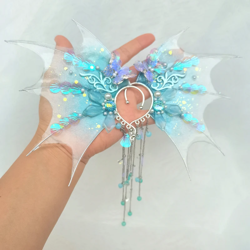 Oreilles de sirène COS, oreilles dégradées, coiffure de magicien féerique, accessoires pour cheveux, accessoires de sirène, Photo Cosplay, nouvelle collection