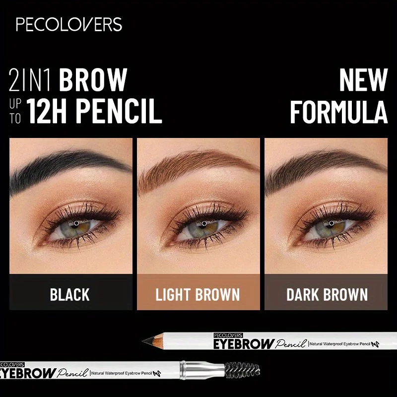 1 pçs lápis de sobrancelha à prova dwaterproof água 3 cores caneta de sobrancelha para mulheres beleza cosméticos lápis de sobrancelha ferramenta cosmética