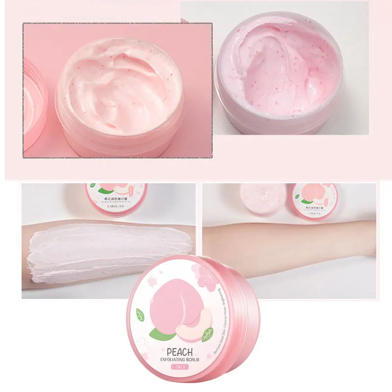 90g Honey Peach Exfoliating Scrub for Winter Deep Cleaning Whitening Exfoliating Pores Moisturizing Body Brightening Scrub Face