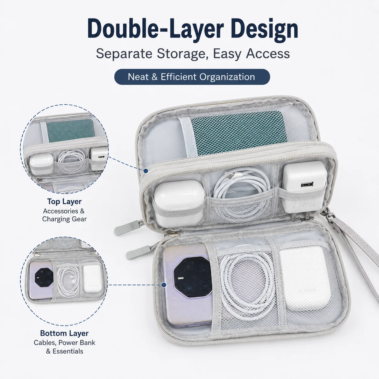 휴대용 케이블 정리 파우치 여행용 다기능 디지털 액세서 - Tech Accessories Case 리뷰 및 가격