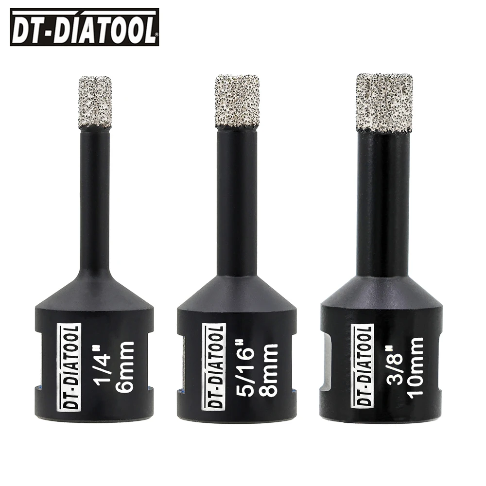 

DIATOOL 1pc Dia 6/8/10MM Diamond Drill Core Bits 5/8-11 Thread Drilling Hole Saw for Granite Marble Concrete Hole Drill Bit