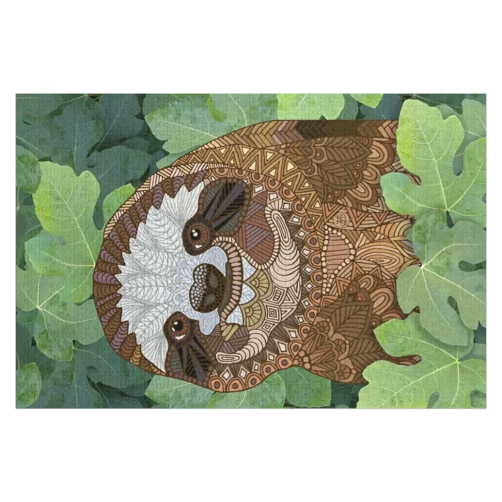 

Happy Sloth Jigsaw Puzzle Jigsaw For Kids Customizable Gift Personalized Gift Puzzle