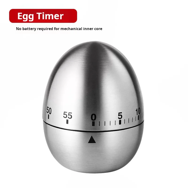 Ferramentas de cozinha temporizador ovo aço inoxidável 60 minutos mecânica despertador tempo contagem bonito cozinha ovo tempori