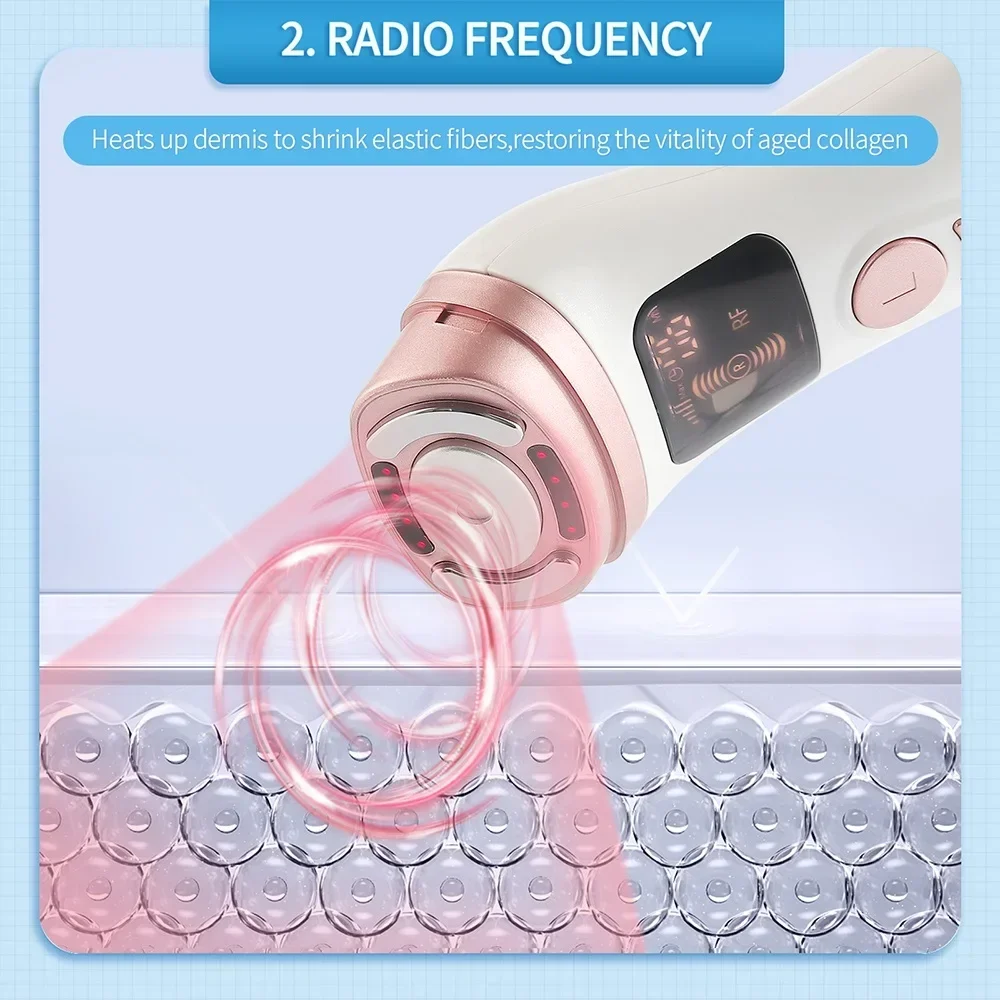 Professional Mini HIFU Machine Ultrasound RF EMS Face Massager Microcurrent Skin Lifting Tightening Anti-Wrinkle Home Use Device