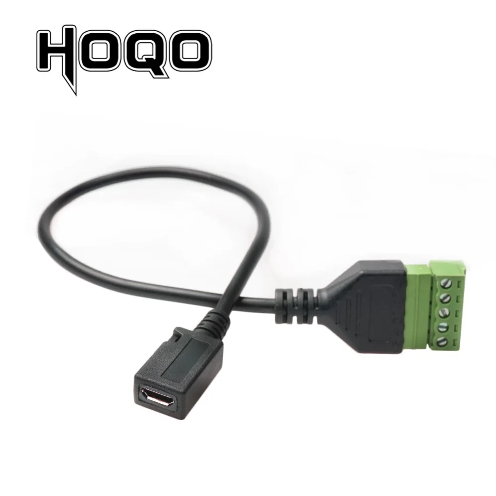 Złącze Micro USB do 5 sworzeń z gwintem port micro USB z osłoną Micro USB2.0 do wkręcającego kabla wtyczka terminalowa