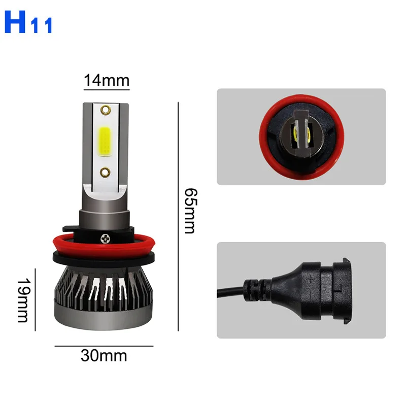 Yosovlamp 工場価格 2 個車の LED ヘッドライト 6000LM 6000K ミニ LED 電球 H1 H4 H11 9006 新しいホット販売車のヘッドライトフォグライト