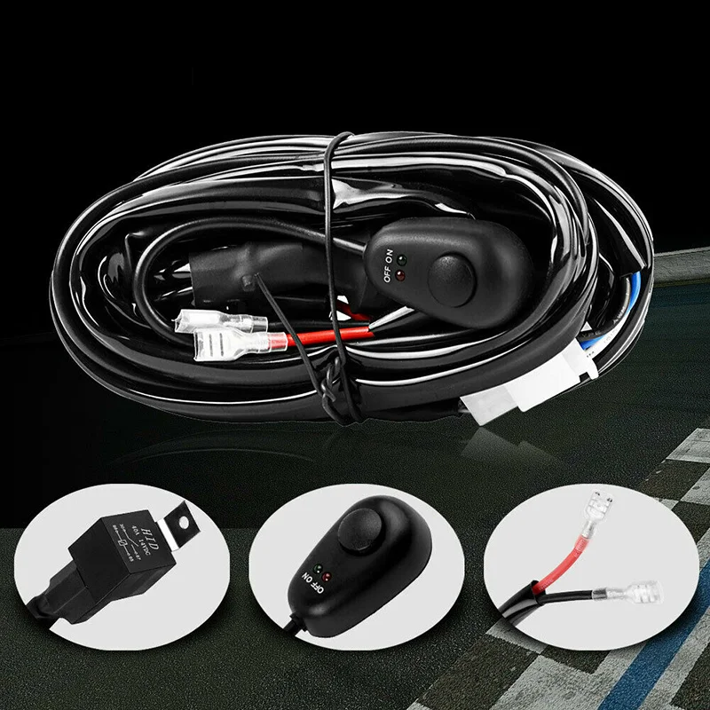 

Комплект проводки для светодиодной ленты: 2 провода 14 AWG, реле 12В 40А, держатель предохранителя 30А, водонепроницаемый выключатель управления