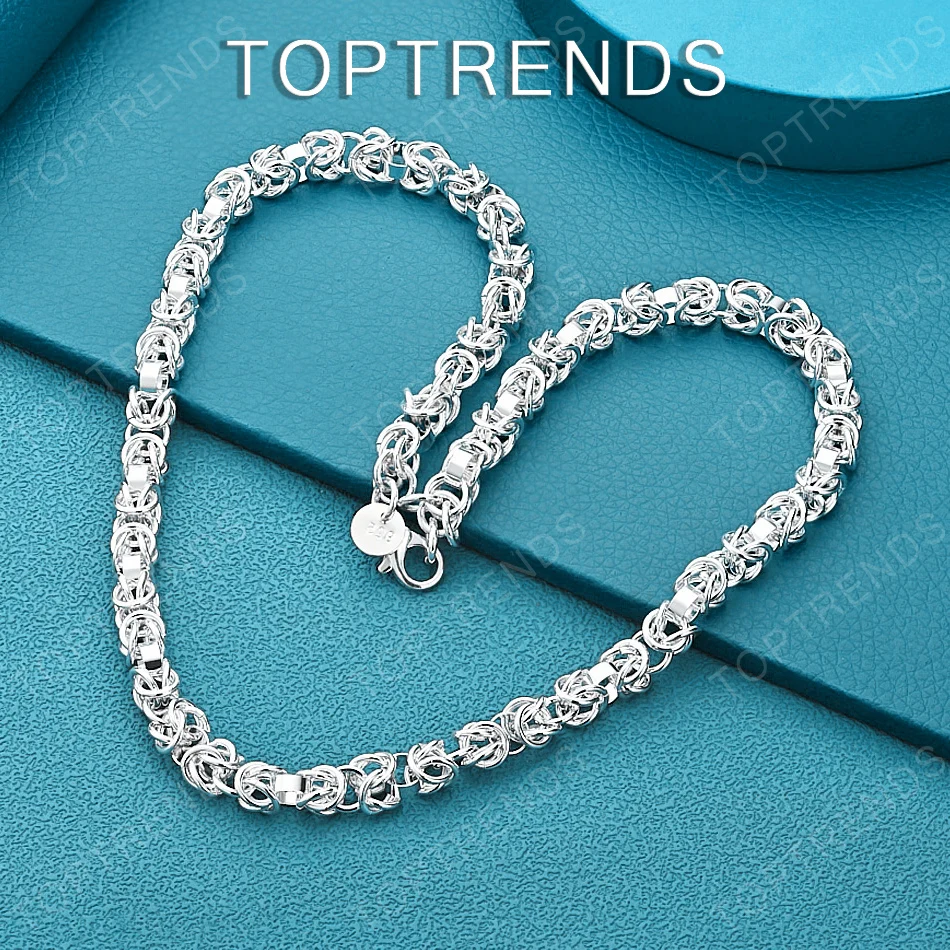 Retro Unisex Dragon Bone Chain 925 Sterling Silver Necklace For Men Women Anniversary Party Gift Fashion Charm Birthday Jewelry