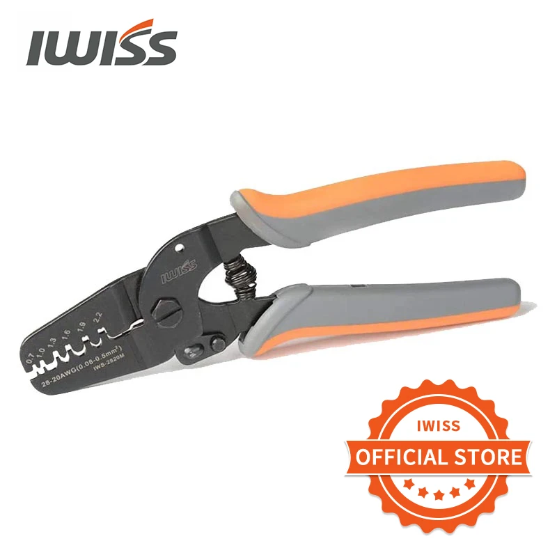 iwiss mini open barrel crimping alicate mini hand crimper tool terminais e conectores awg2820 jam molex jst iws 2820m 01