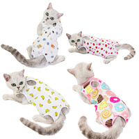 Cat Recovery Vest - Protective, Comfortable Post-Surgery Suit, Anti-Lick Knit Fabric, Easy Button Closure for Small Breeds