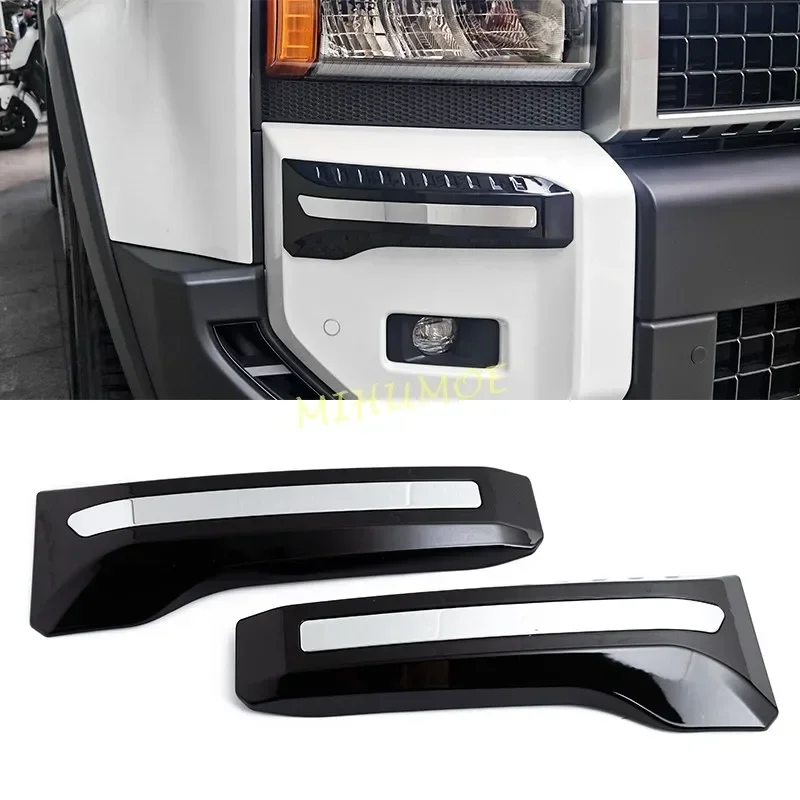 

Glossy Chrome Front Bumper Fog Light Trims For Land Cruiser LC250 Prado (J250) 2024 2025 Car Exterior Accessories