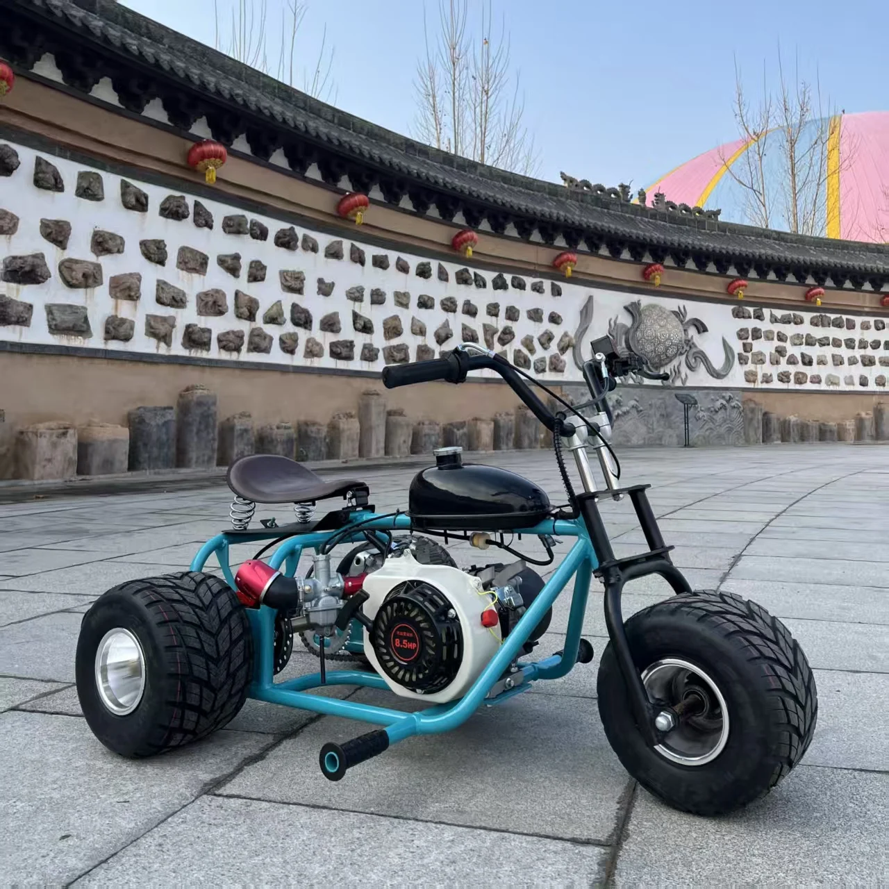 

2026 Made In China 212cc Outdoor Engine Fuel-Powered Three-Wheel Kart High-grip Tires Rear Training Wheels For Stable Handling
