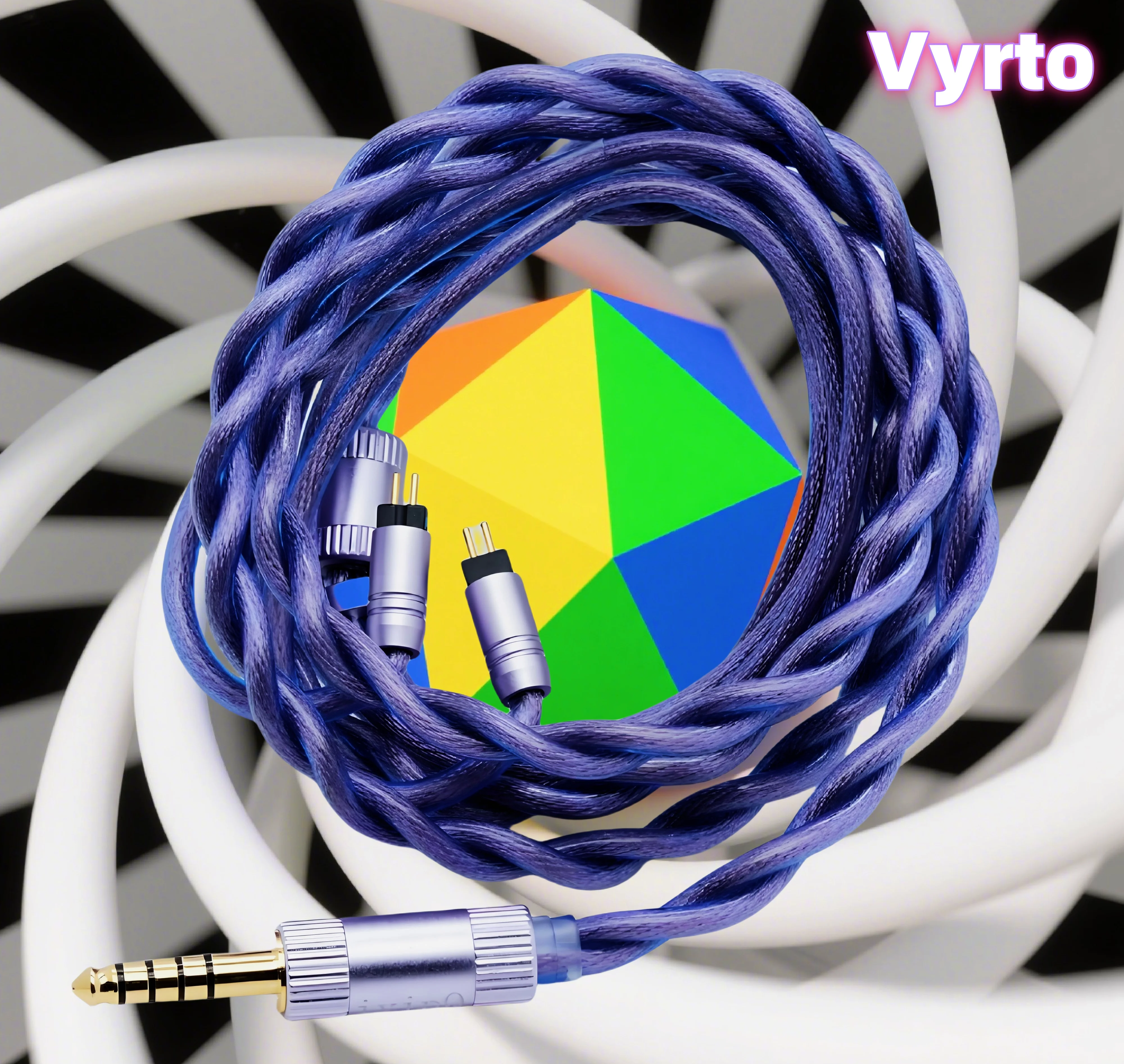 

Vyrto-48 Iem Cable 2-Strand Single Crystal Copper Plated With Palladium, Suitable forQDCTFZ0.78MMCX