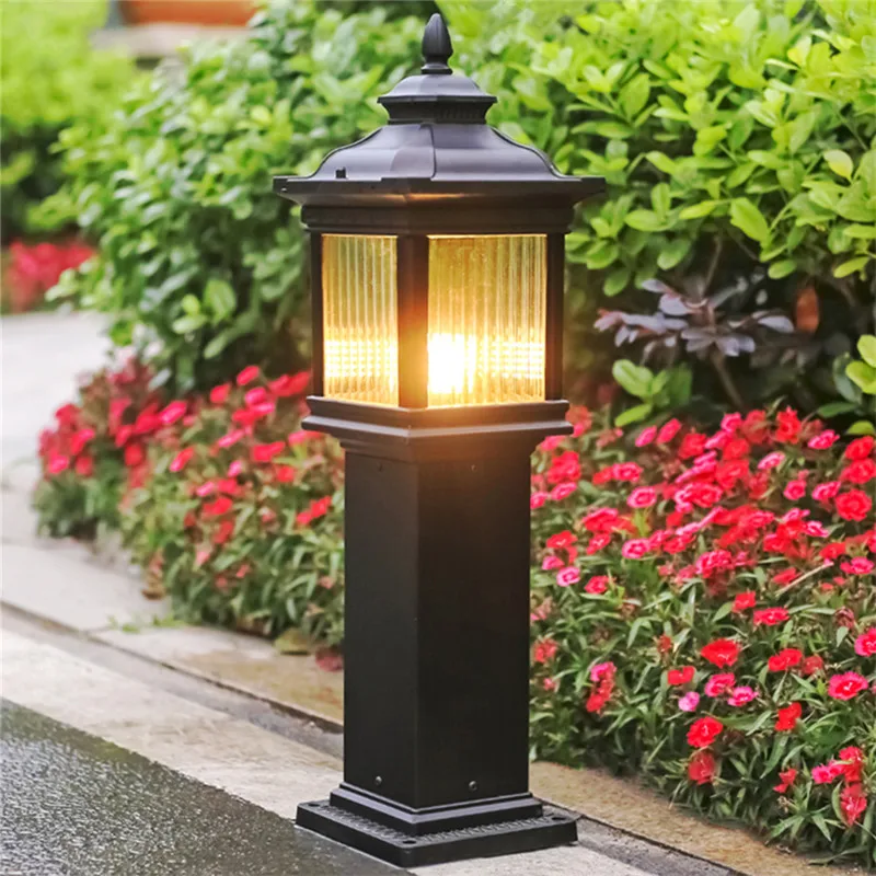 

OUFULA Contemporary Outdoor Lawn Lamp LED Electric Waterproof Villa Garden Courtyard District Residential Quarters Lawn Lamp ﻿