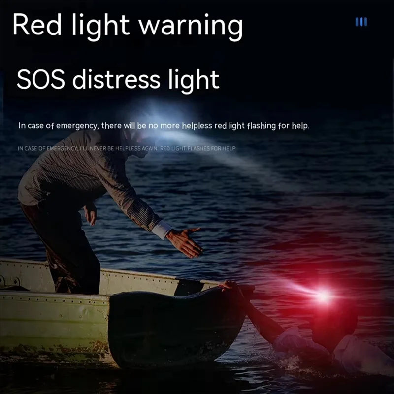 

ABMH-LED Head Light Motion Sensor Headlight USB Rechargeable 3 Light Source Fishing Lantern Mini Head Emergency Flashlight