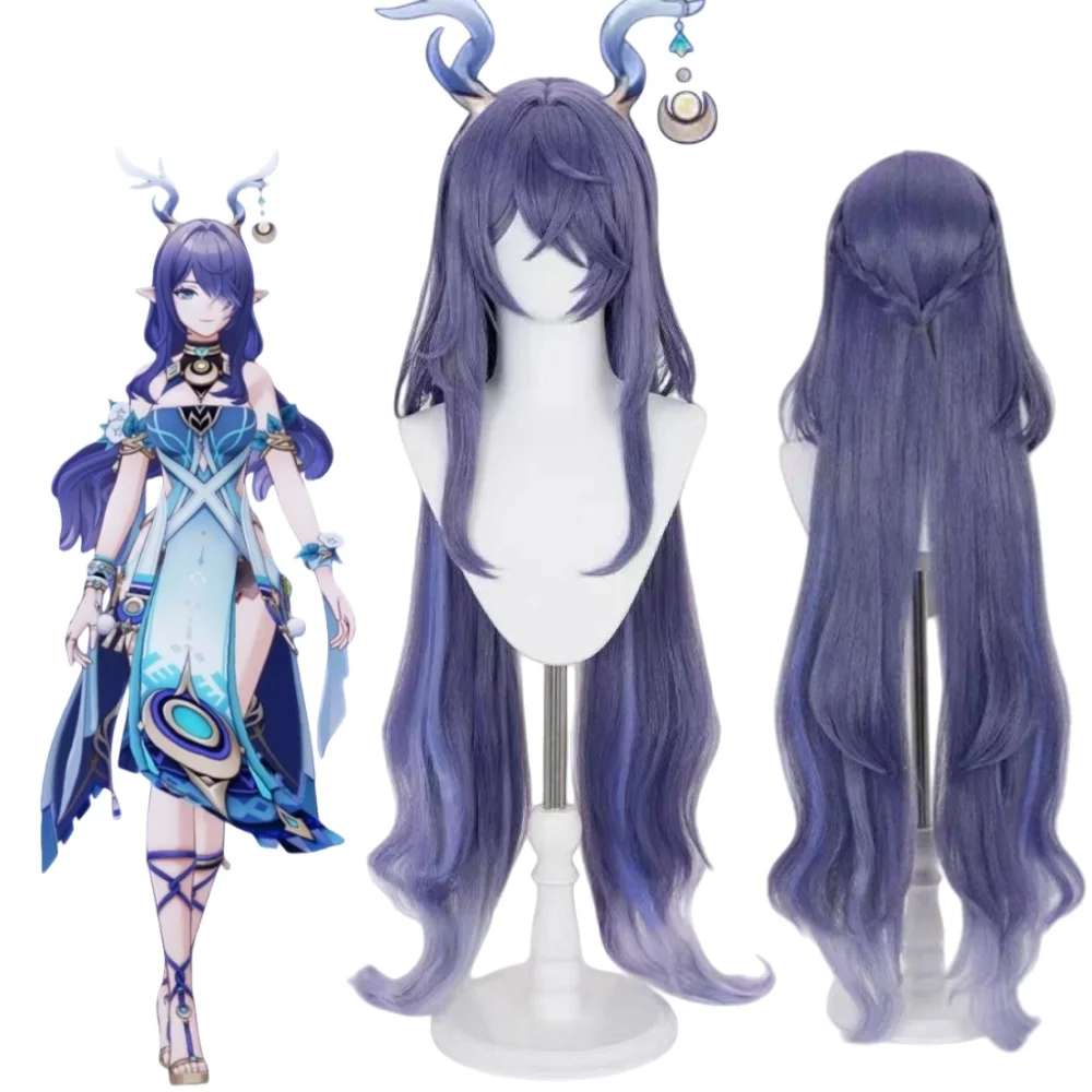 

Anime Lauma Cosplay Rose Net Wig Game Genshin Impact Lauma Hair Halloween Party Prop Wigs