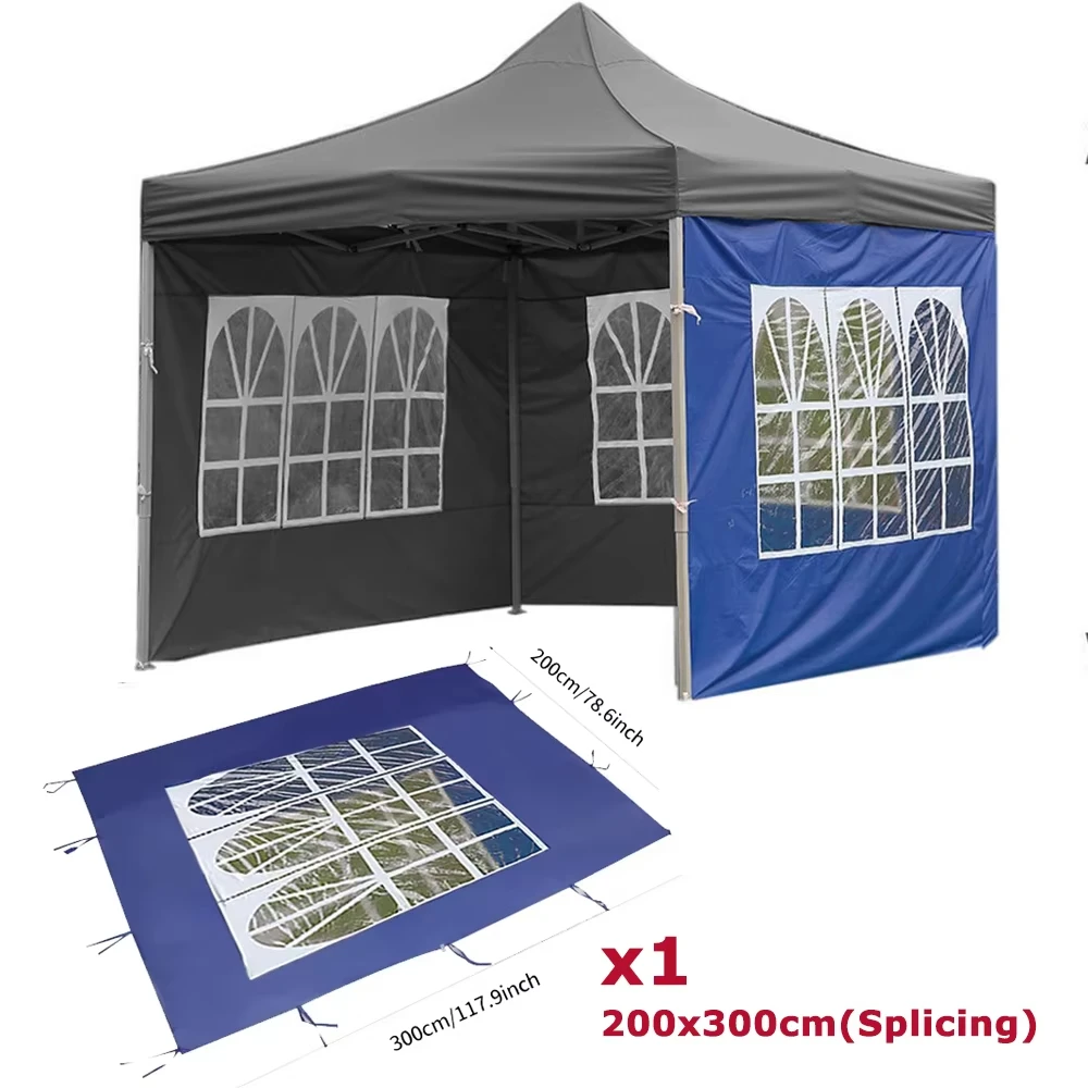 1x خيمة أكشاك 3 × 2 م للتخييم في الهواء الطلق ومظلة شبكية جانبية للحفلات باللون الأزرق #6