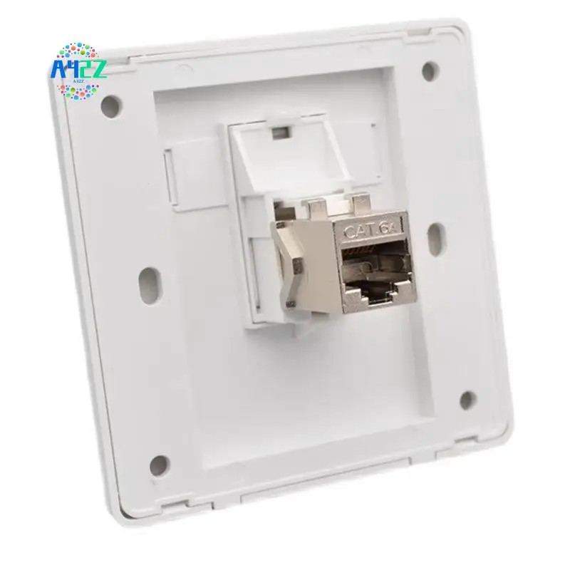 

A42Z-1 Port Shielded CAT6A RJ45 LAN Female CAT6A Wall Panel Faceplate Pass Through Cat.6A 7 Jack For 10G Internet