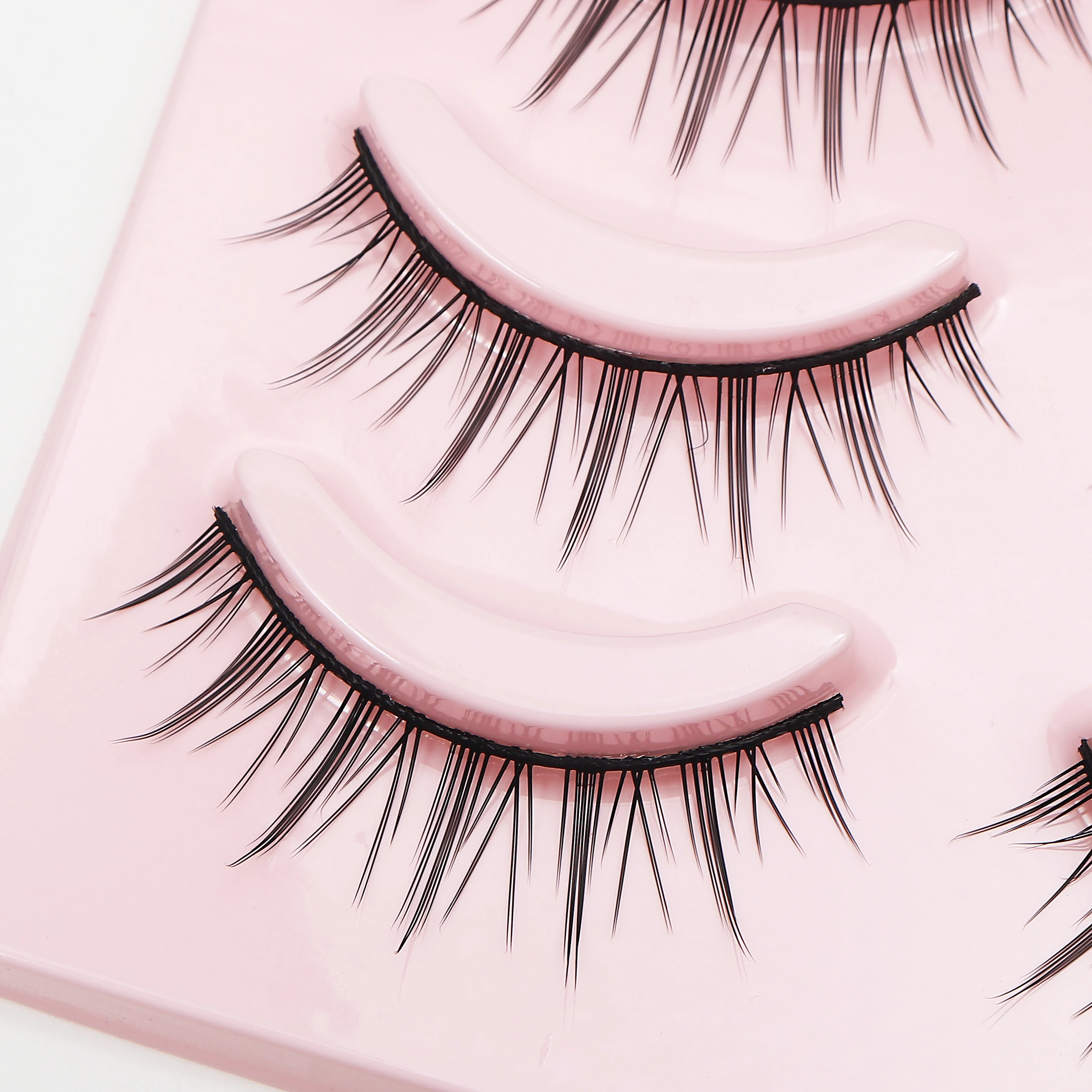 DINGSEN Gefälschte Wimpern, Anime-Wimpern, 5 Paar kleine Teufel-Wimpern, natürliches tägliches Make-up, Manga-Wimpern, transparente Band-Wimpern – Detail 31