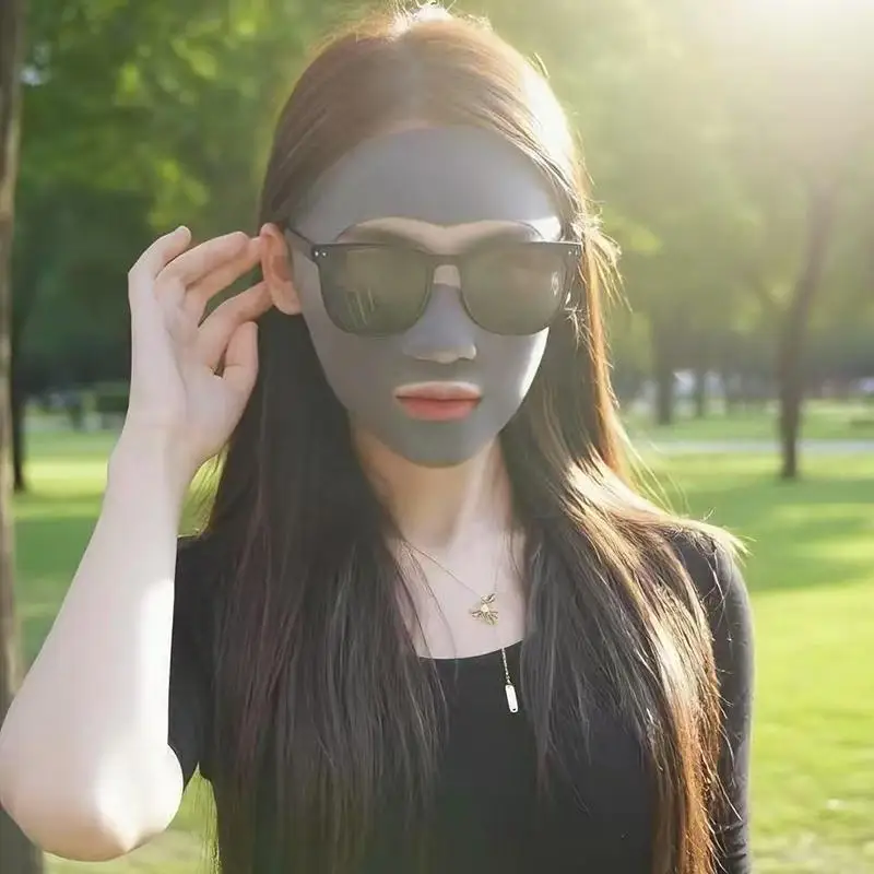 

Breathable Ear‑Hanging Sun Protection Face Mask Open Mouth Nose Design Anti‑UV Outdoor Sports Running Riding Face Guard Mask