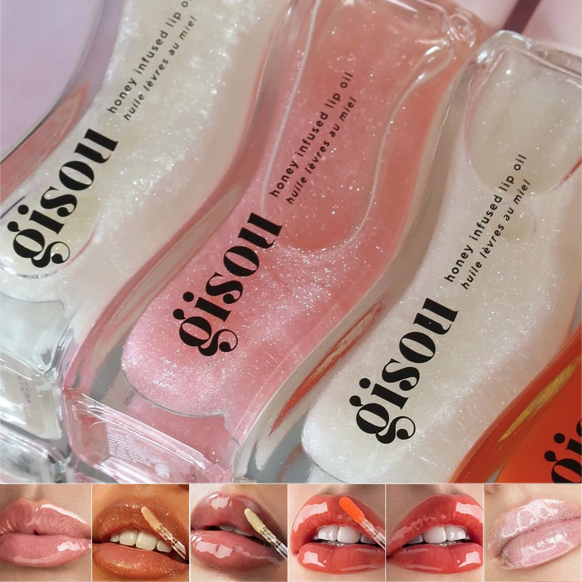 Gisou Moisturizing Lip Balm Original Lip Oil Gloss Care Of Lips Benetitnt For Lips Plumping Exfoliating Pink Plumping Gloss Oil