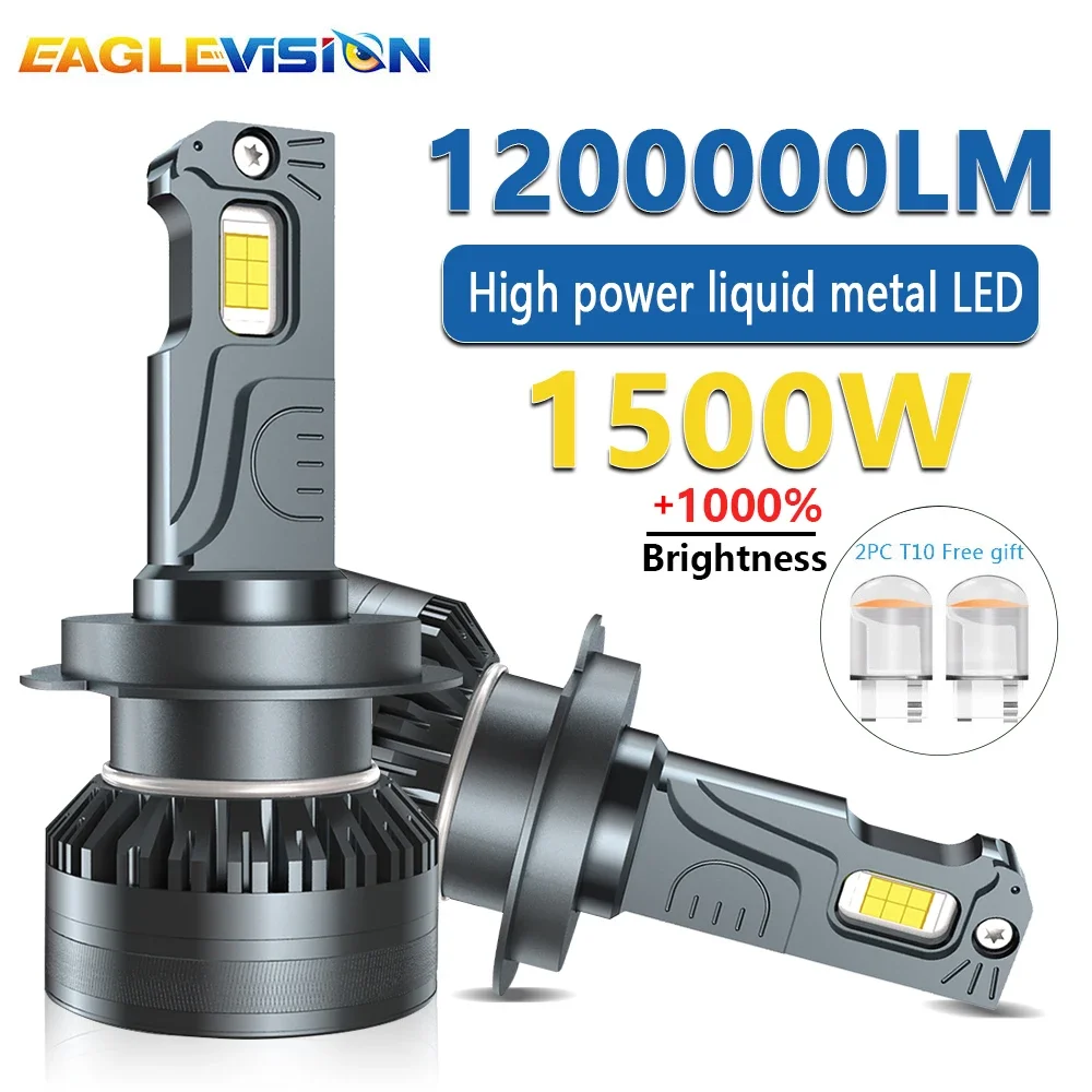 

EAGLEVISION Auto LED Headlights 1500W Led Canbus 6000K High Power Lighthouse Accessoreies 9005 9006 9012 H1 H7 H11 12V 24V