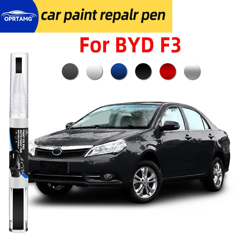 Caneta de reparo de pintura automotiva para BYD F3, reparo de arranhões na pintura, acessórios para reparo de carroceria, tinta spray preta, gadgets a