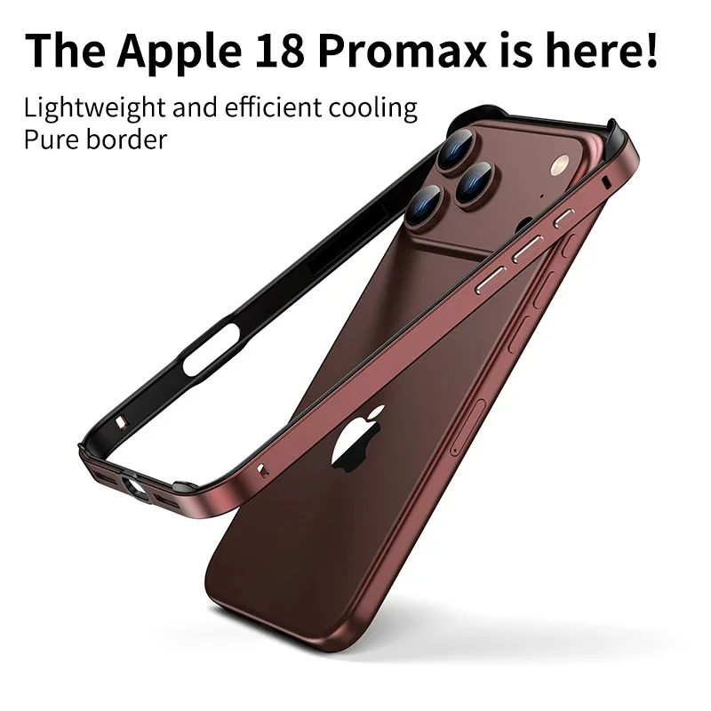 Hybrid Silicone Frame Aluminum Metal Case For iPhone 18 Pro/18 Pro Max Better Heat Alloy Bumper Accessories