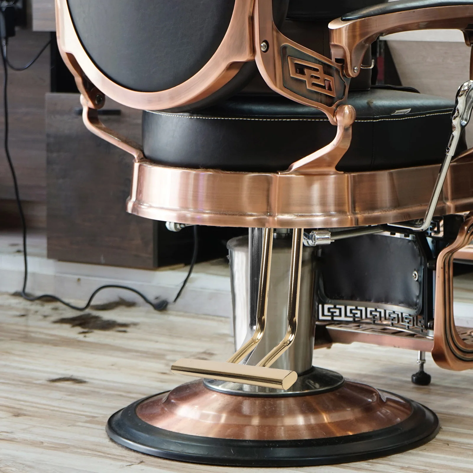 دواسة بديلة لكرسي الصالون ومسند للقدمين من الفولاذ المقاوم للصدأ لكرسي الحلاقة ومسند للقدمين عالي التحمل