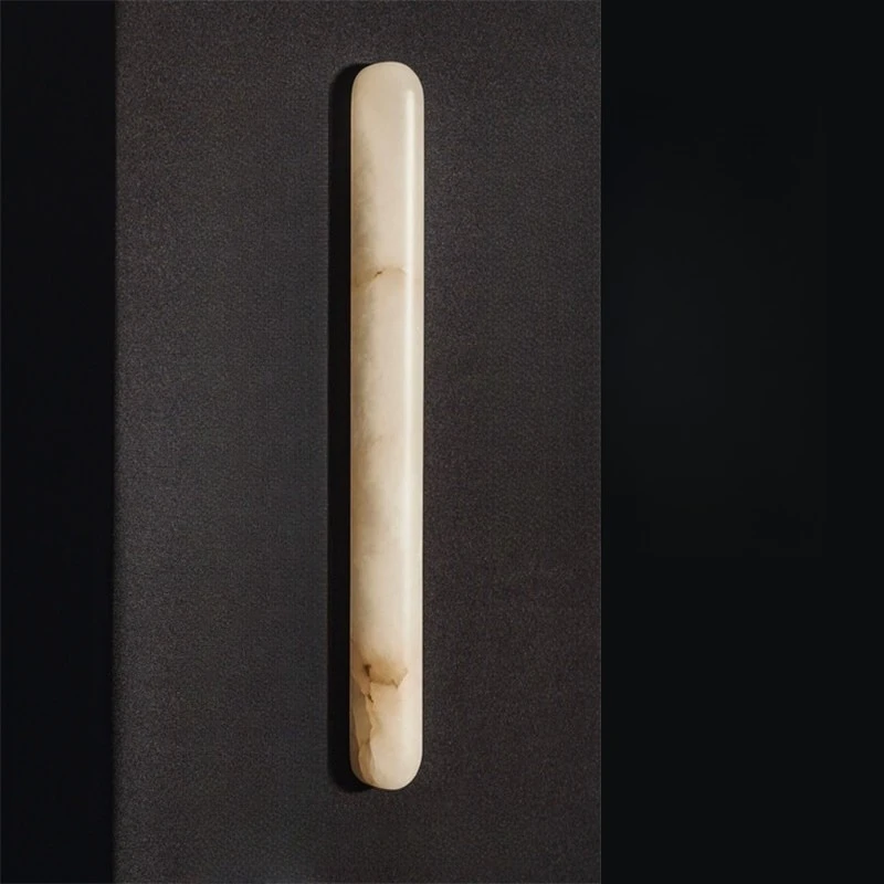 Natural Marble Long Oval Wall Lamp Luxury Modern LED Sconces for Living Room Bedside Staircase Aisle Lighting Fixture