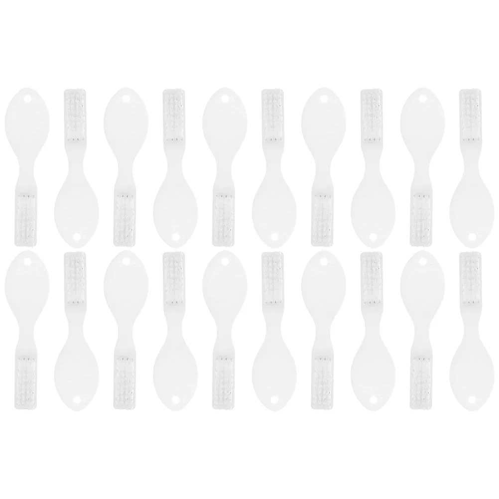 20 Pcs Toothbrush Prison with Short Handle Soft Fur Cleaning Small Toothbrushes Tools Portable White Travel
