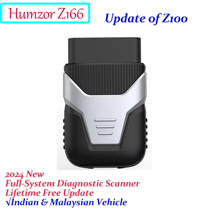 Humzor Z166 Full System Scanner for Car OBD2 Diagnostic Tool Bluetooth Reader Erase Codes Live Data Free Upgrade PK Humzor Z100