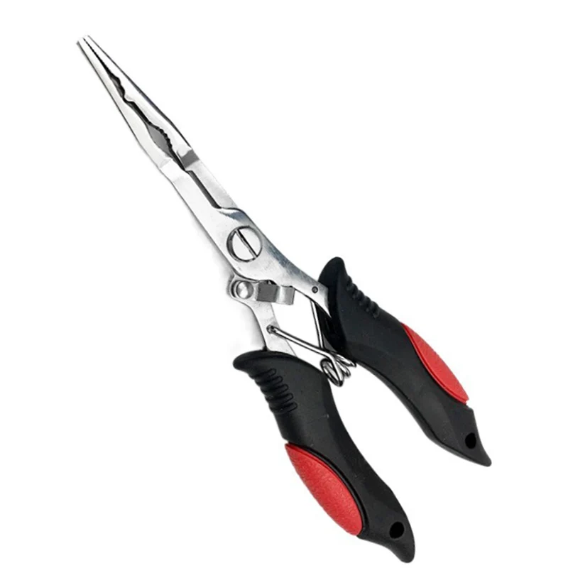 Multifunctional Luya Pliers Stainless Steel Fishing Pliers Fishing Accessories Fish Mouth Pliers Hook with Rubber Handle