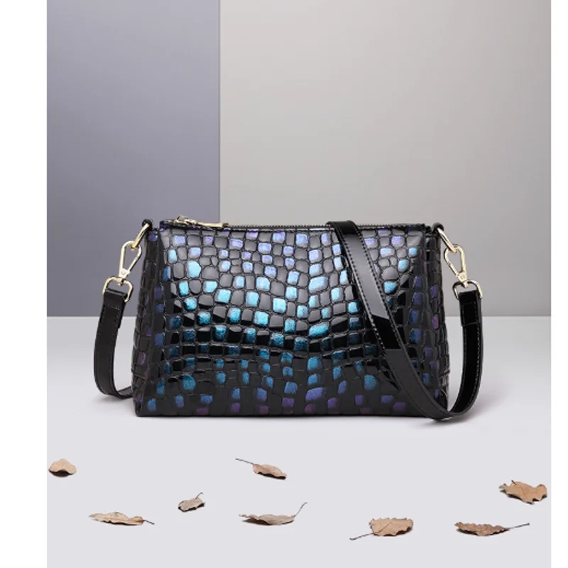 

Real leather bag 2026 new fashionable shoulder bag, casual armpit bag, fashionable middle-aged mother bag, crossbody bag