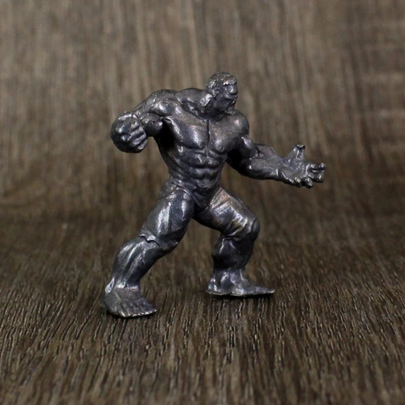 

Solid Brass Machined Muscle Man Cartoon Movie Style Tiny Statue Home Office Decoration Craft Artwork Ornament