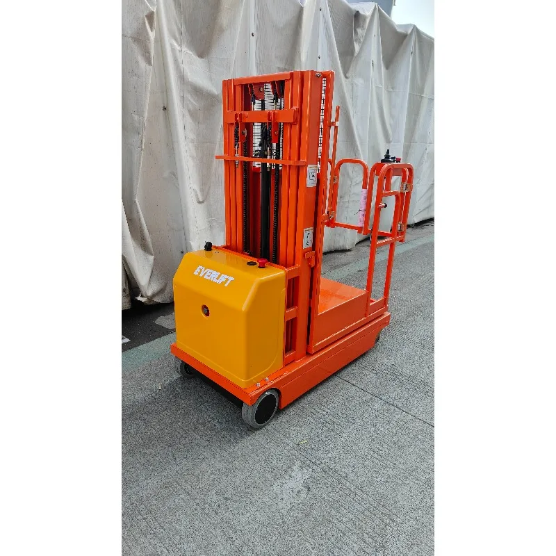 Customized 300kg Full Electric Order Picker 3m 4m Medium Level Material Picking Machines