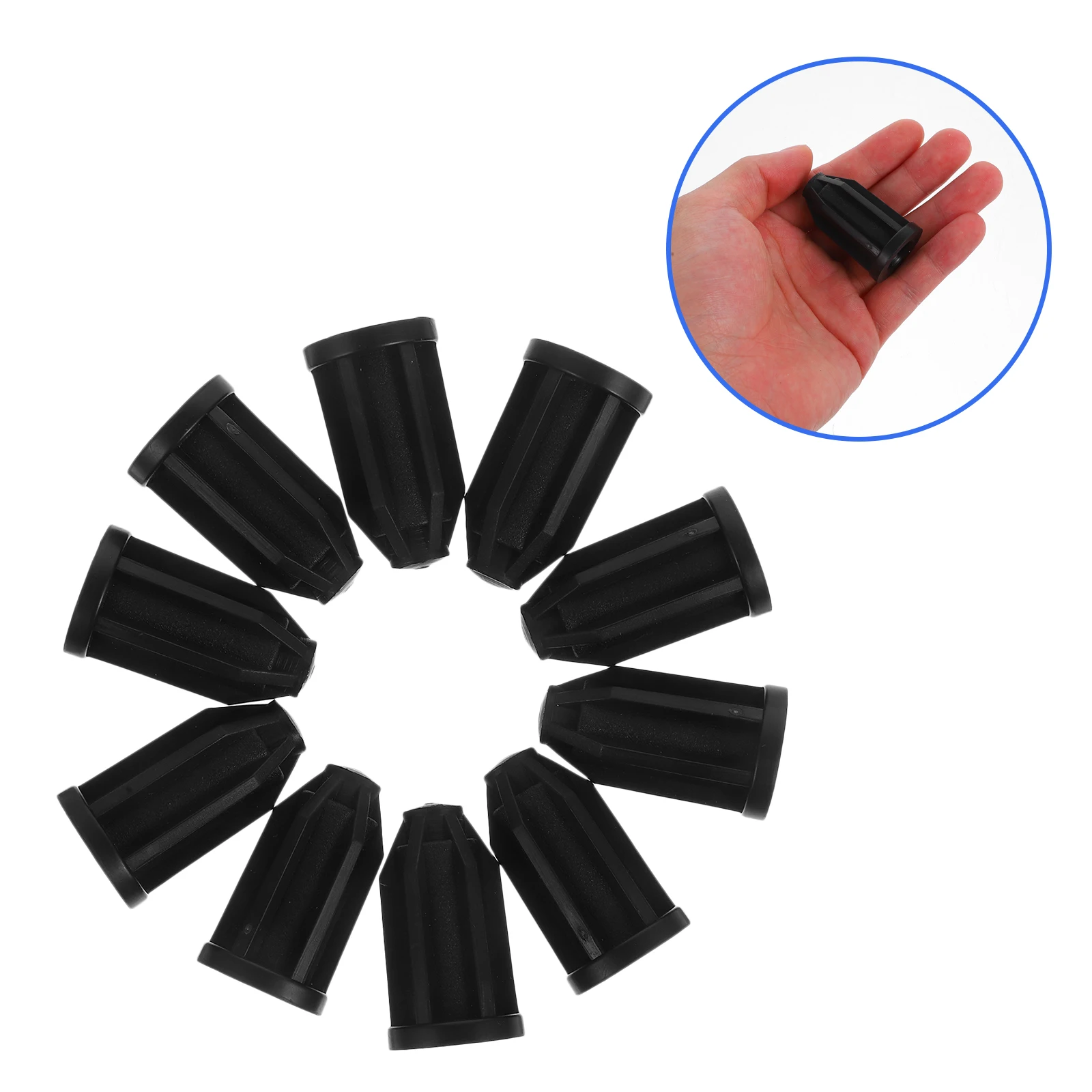 

10pcs Caster Replacement Stem Inserts Wheel Protective Cap For Furniture Casters Stability Easy Install Universal Fit Socket