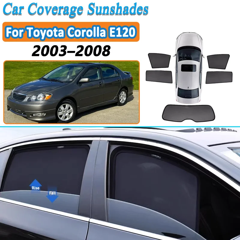 

Солнцезащитный козырек для лобового и заднего стекол Toyota Corolla E120, аксессуары 2003–2008, шторка для защиты от солнца и обеспечения приватности, автомобильные аксессуары