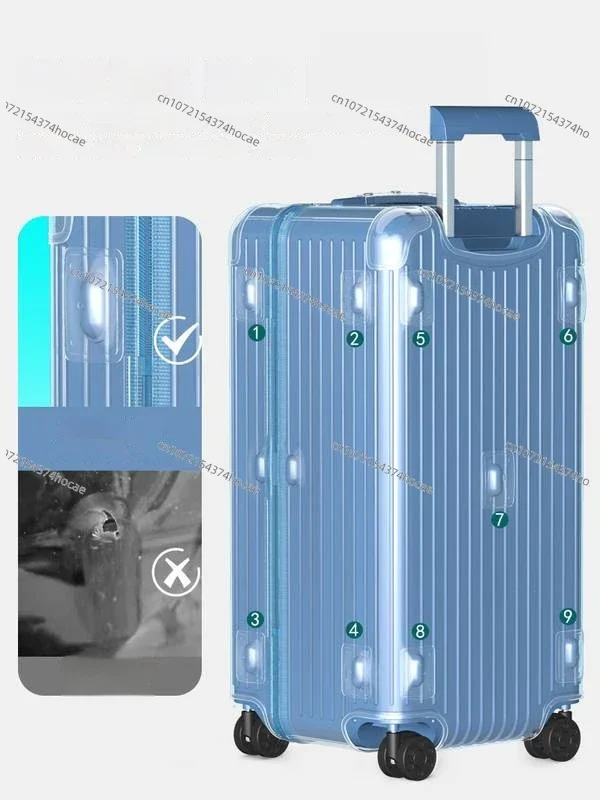 Transparent Cover Applicable for Rimowa Clear Suitcase Protective Cover Essential Trunk Plus 31 33 Inch Rimowa Luggage Cover