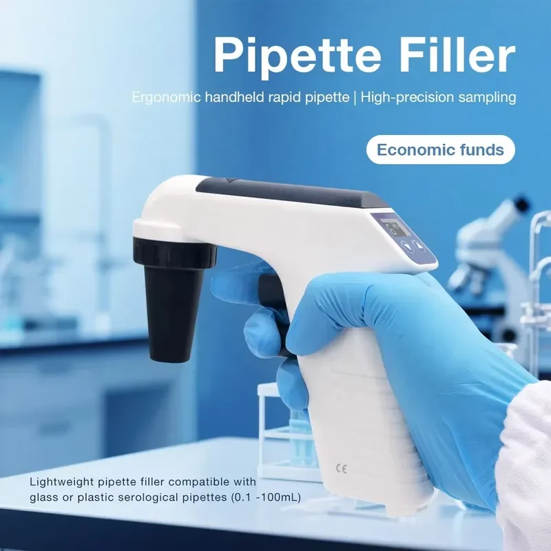 New Arrival Electronic Pipette Controller Precision Liquid Handling Automatic Pipette Lab Digital Adjustable Pipette