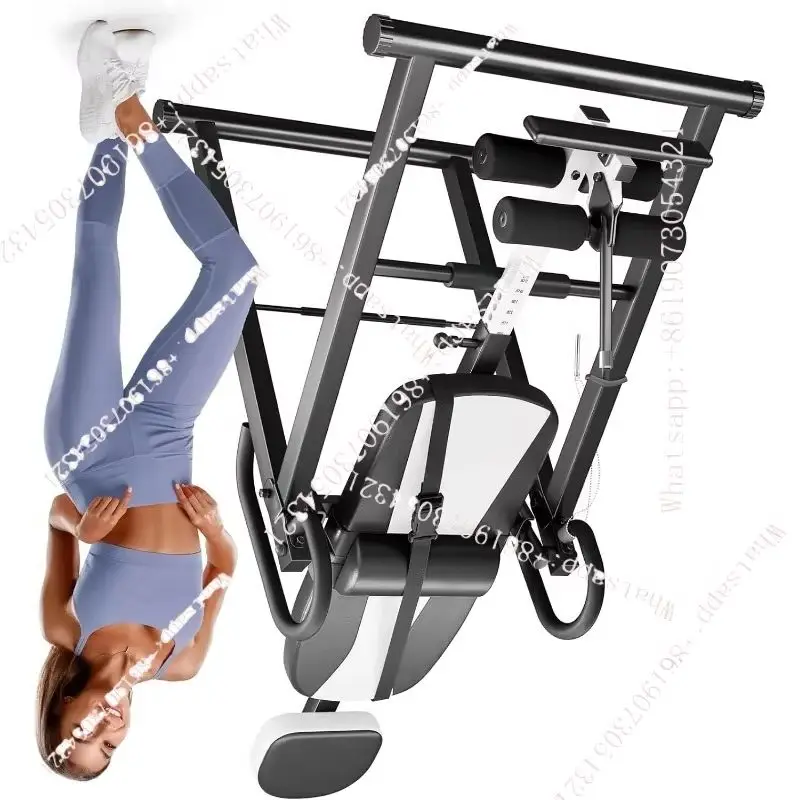 

ghytGravity Heavy Duty Inversion Table with Headrest & Adjustable Protective Belt Back Stretcher Machine for Pain Relief Therapy
