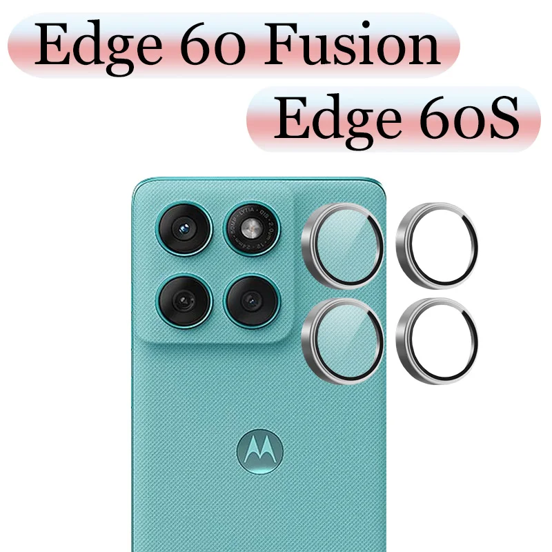 

Matel Ring Camera Protector For Motorola Moto Edge 60Fusion Edge60s Camera Lens Protector 3D Design High-quality