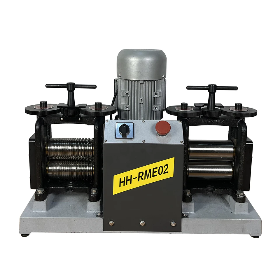 110V/220V Double Head Electric Rolling Mill Jewelry Machine for Gold Silver Nuggets Pressing Equipment  Jewelry Making Tool