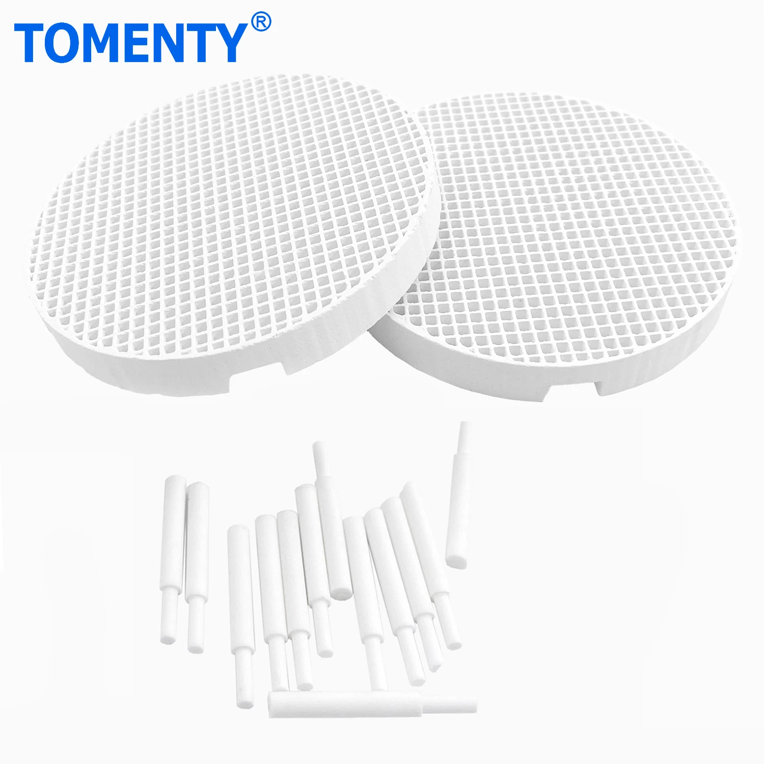 TOMENTY Dental Honeycomb Round Firing Trays with 20 Zirconia Pins for Sintering Pan Rack Circle Plate holder Dental Supplies